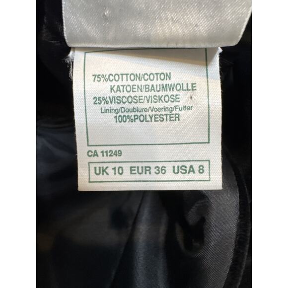 1980s Laura Ashley Black Velvet Puff Sleeve Midi Open Back with Bow Dress small - Picture 13 of 14